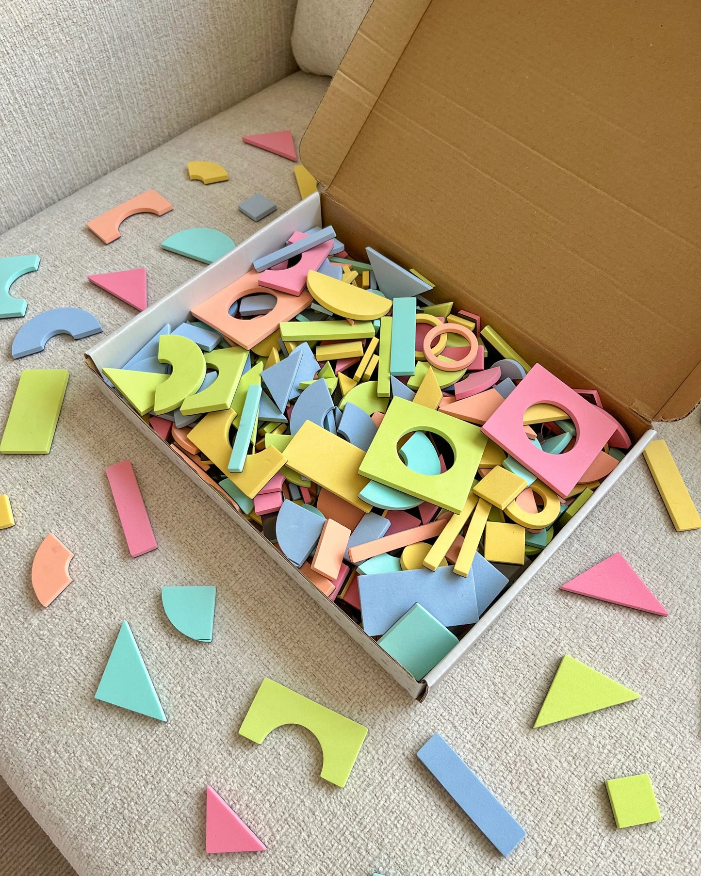 Magic Shape Set- Soft Foam Magnetic Shapes for Building and Play