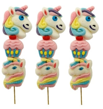 Unicorn 3pc Marshmallow Kabob