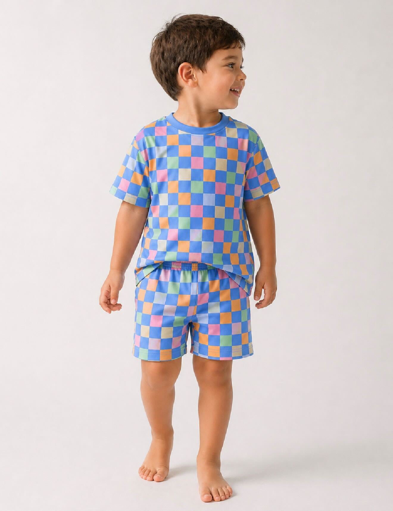 *Pre-Order * Vibrant Check Short Set