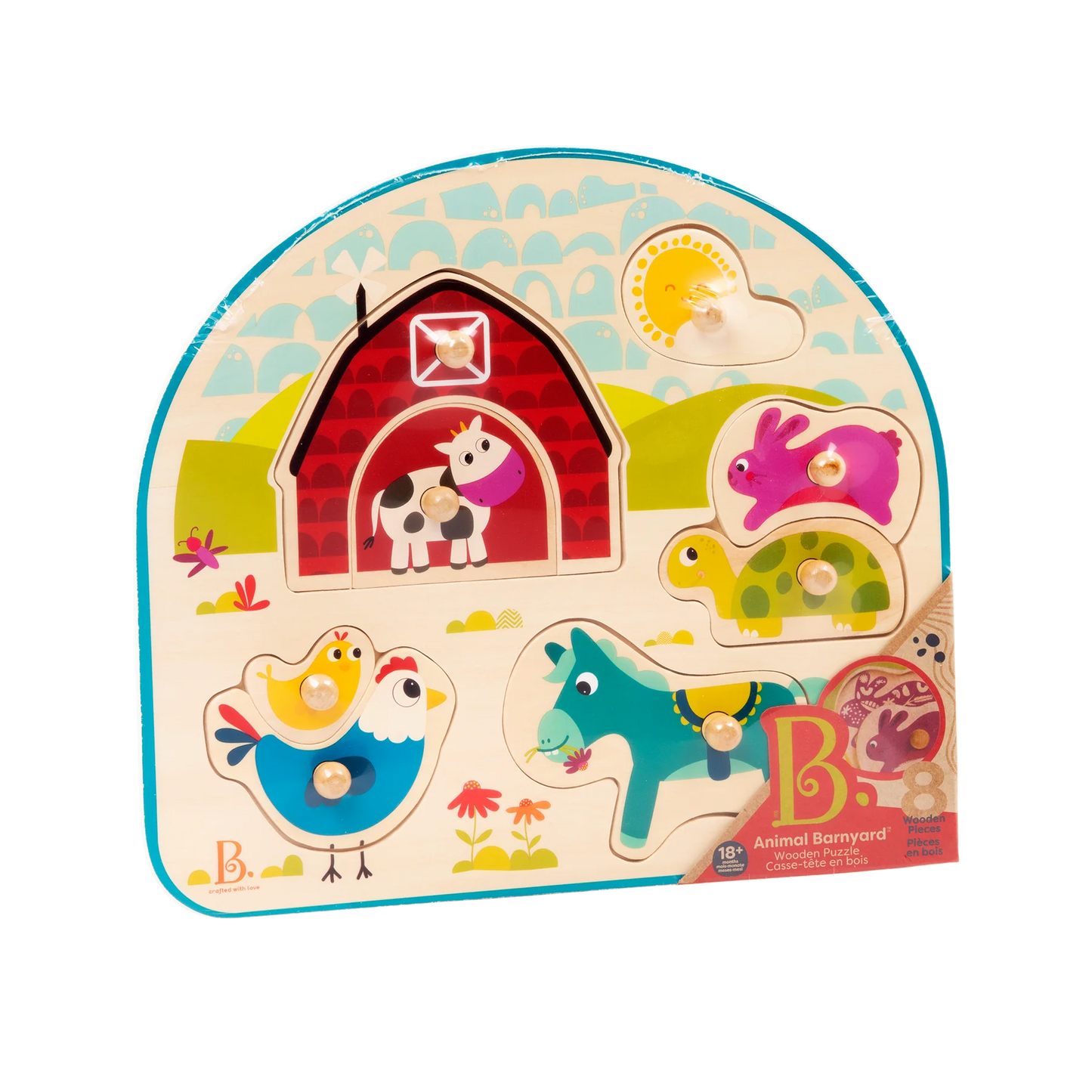 Animal Barnyard Wooden Puzzle