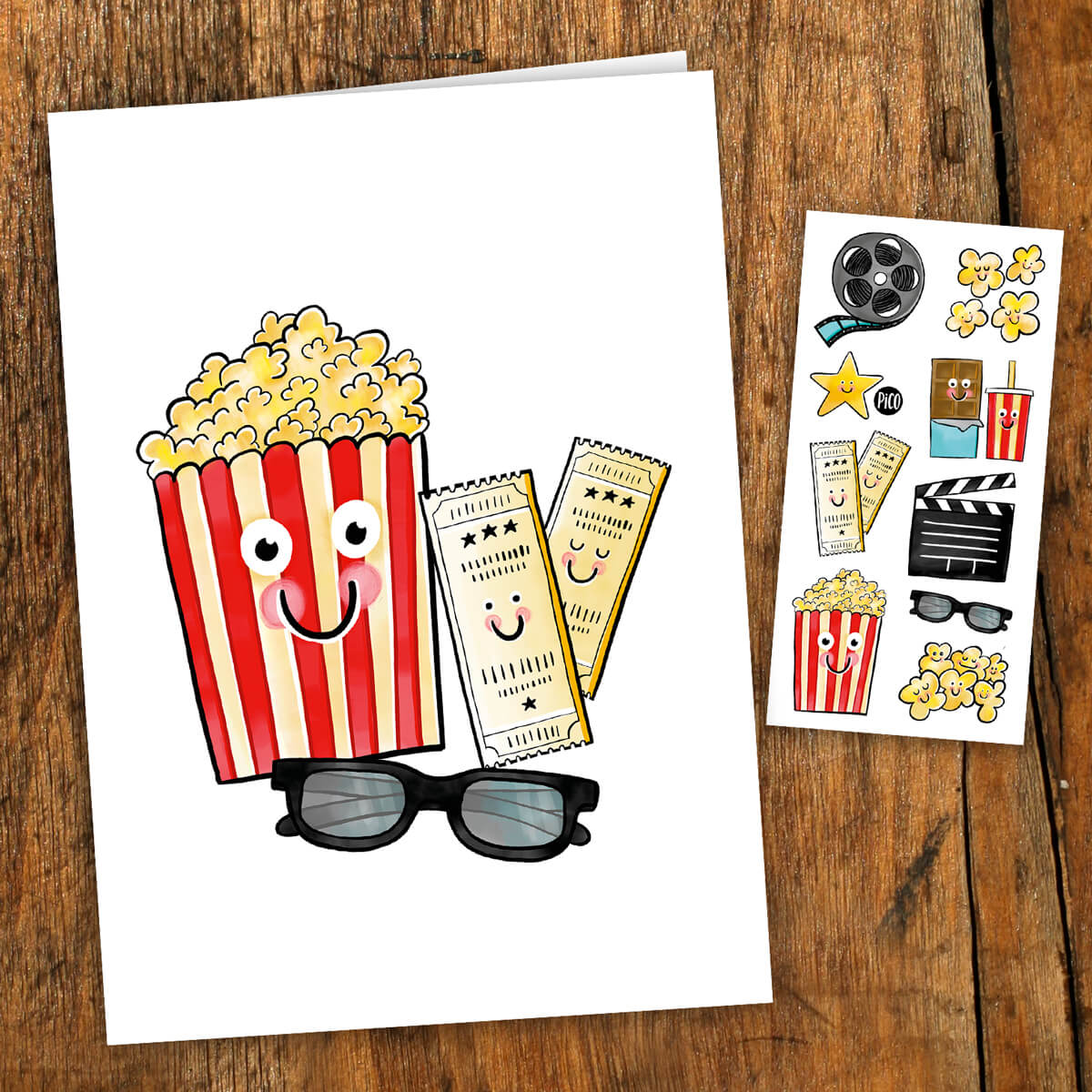 Night At The Movies Card with Tattoos