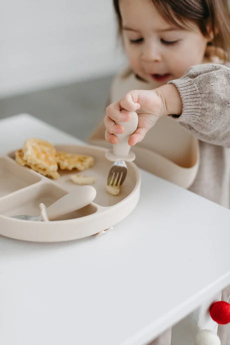 Sand Silicone & Stainless Steel Toddler Cutlery Set