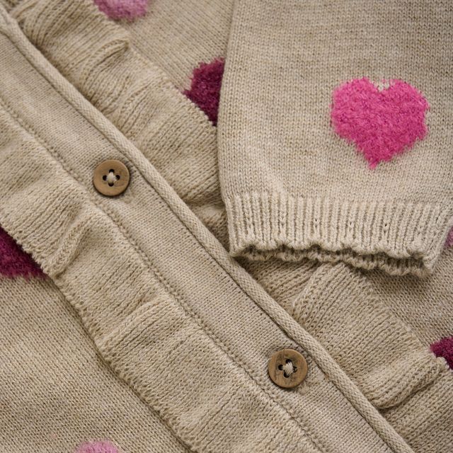 Baby Knitted Heart Cardigan