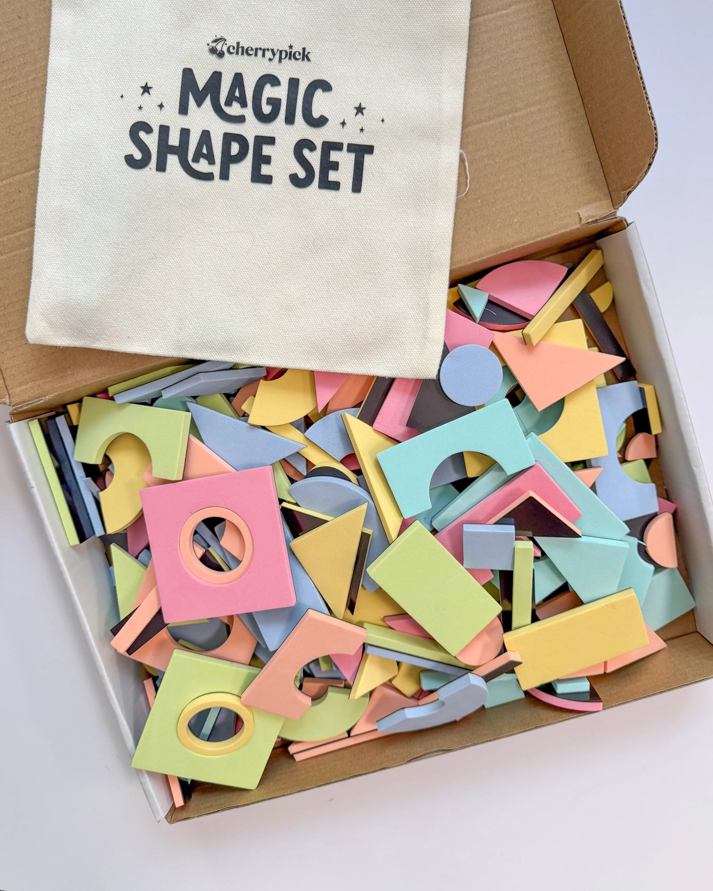 Magic Shape Set- Soft Foam Magnetic Shapes for Building and Play