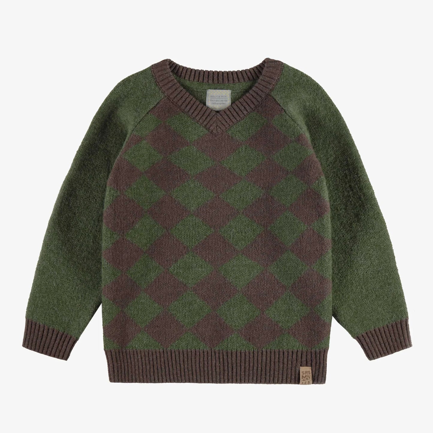 Kids Dark Green/Brown Sweater