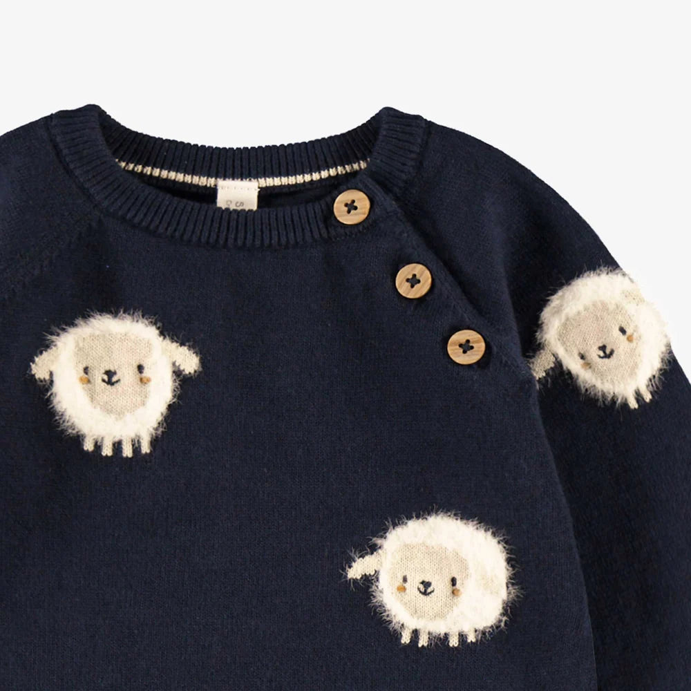 One-piece Navy Blue Knit