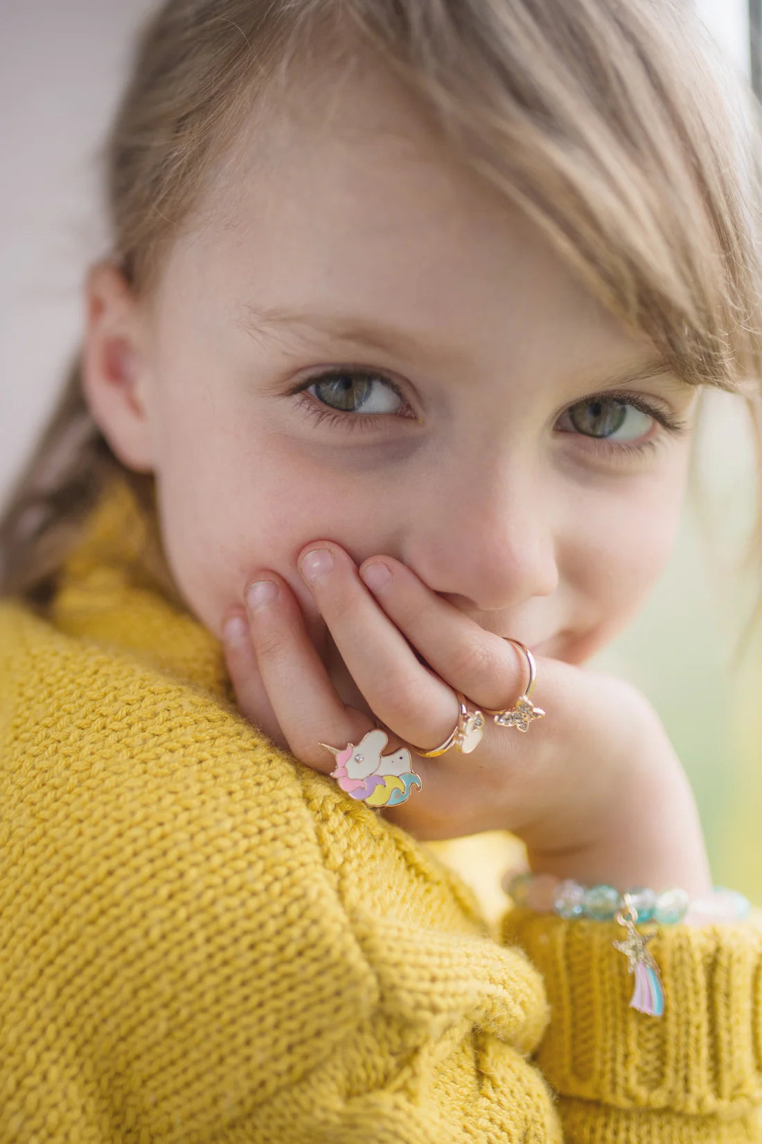 Boutique Butterfly & Unicorn Ring Set