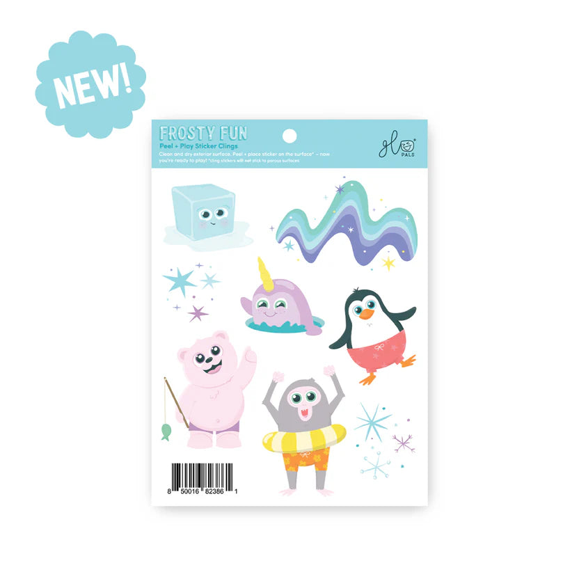 Frosty Fun Peel + Play Cling Stickers