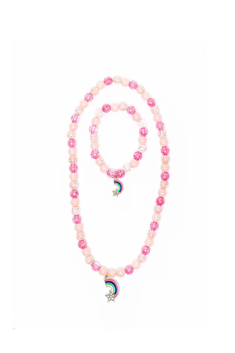 Rainbow Necklace & Bracelet Set