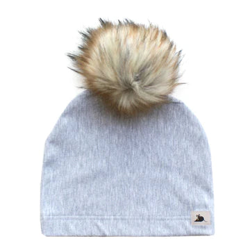 Grey pom hat hotsell