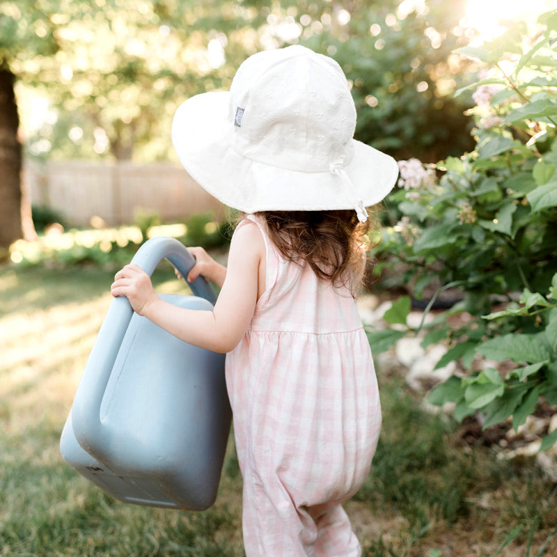 Cotton Floppy Hat - White Eyelet