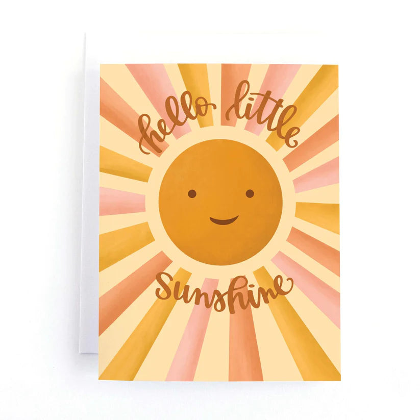 Hello Little Sunshine Baby Shower Card