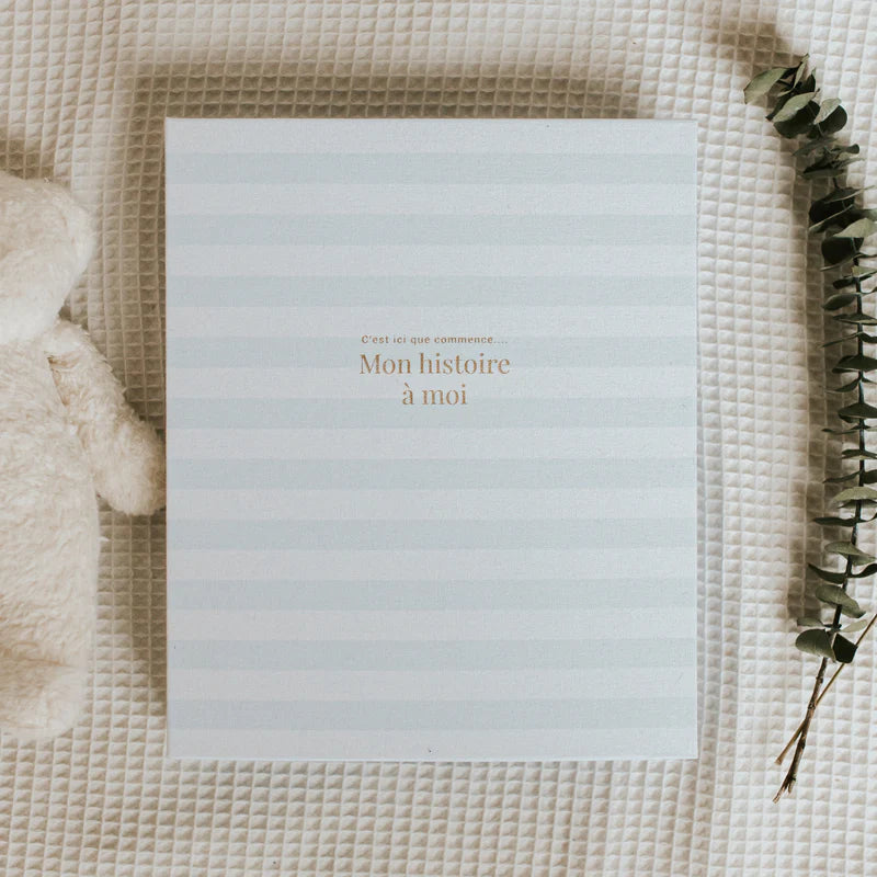 French Baby book - Blue Lined