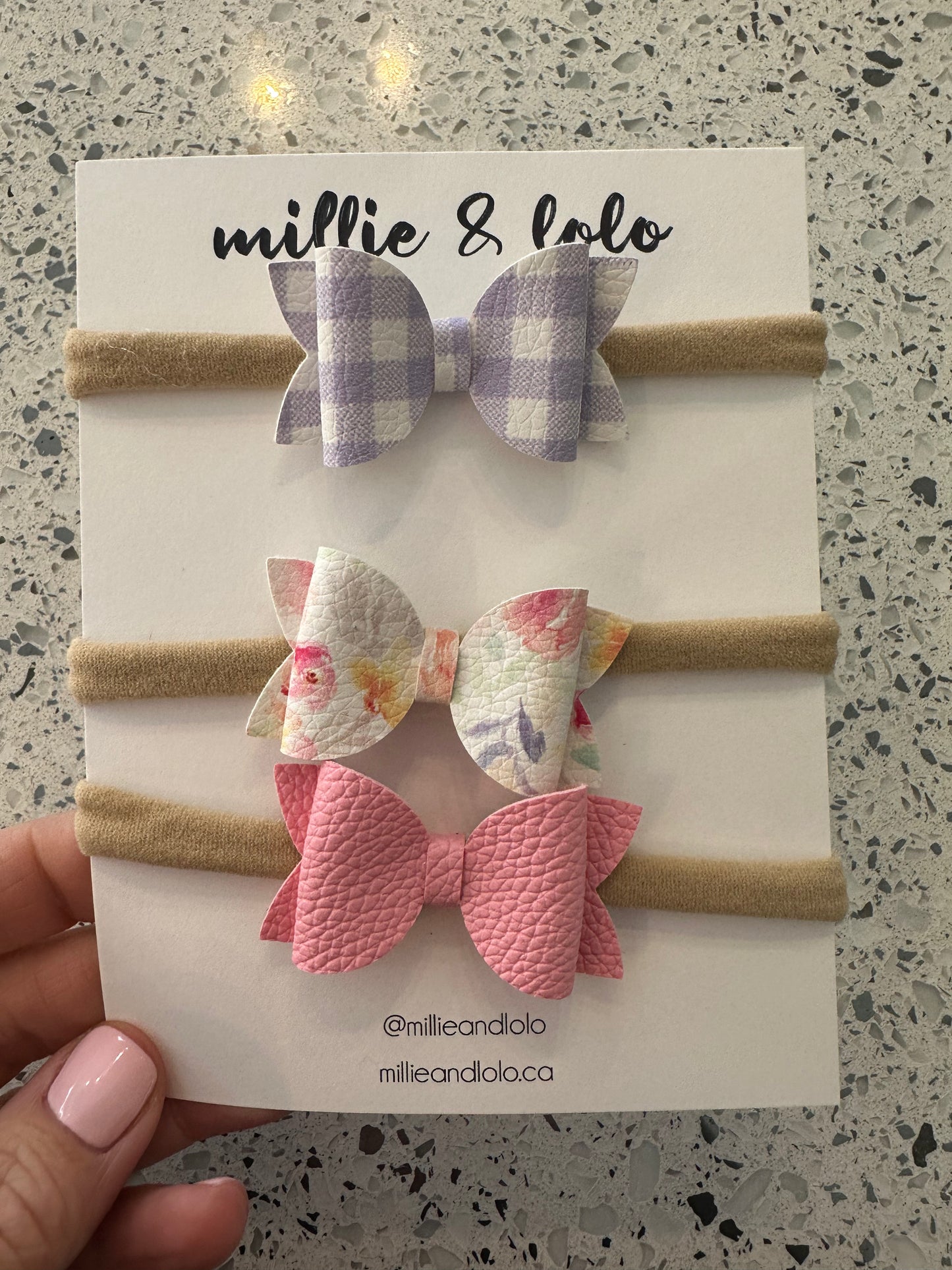 Valentines 3 Pack Headband Bow