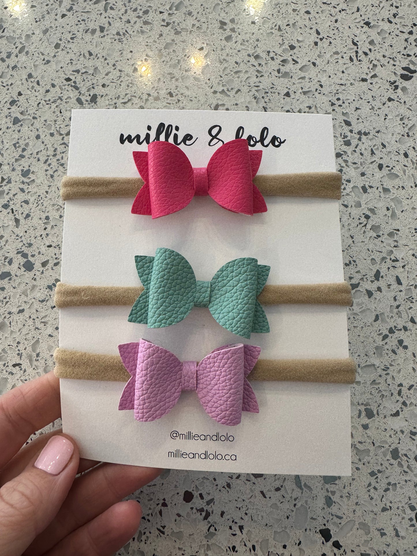 Valentines 3 Pack Headband Bow