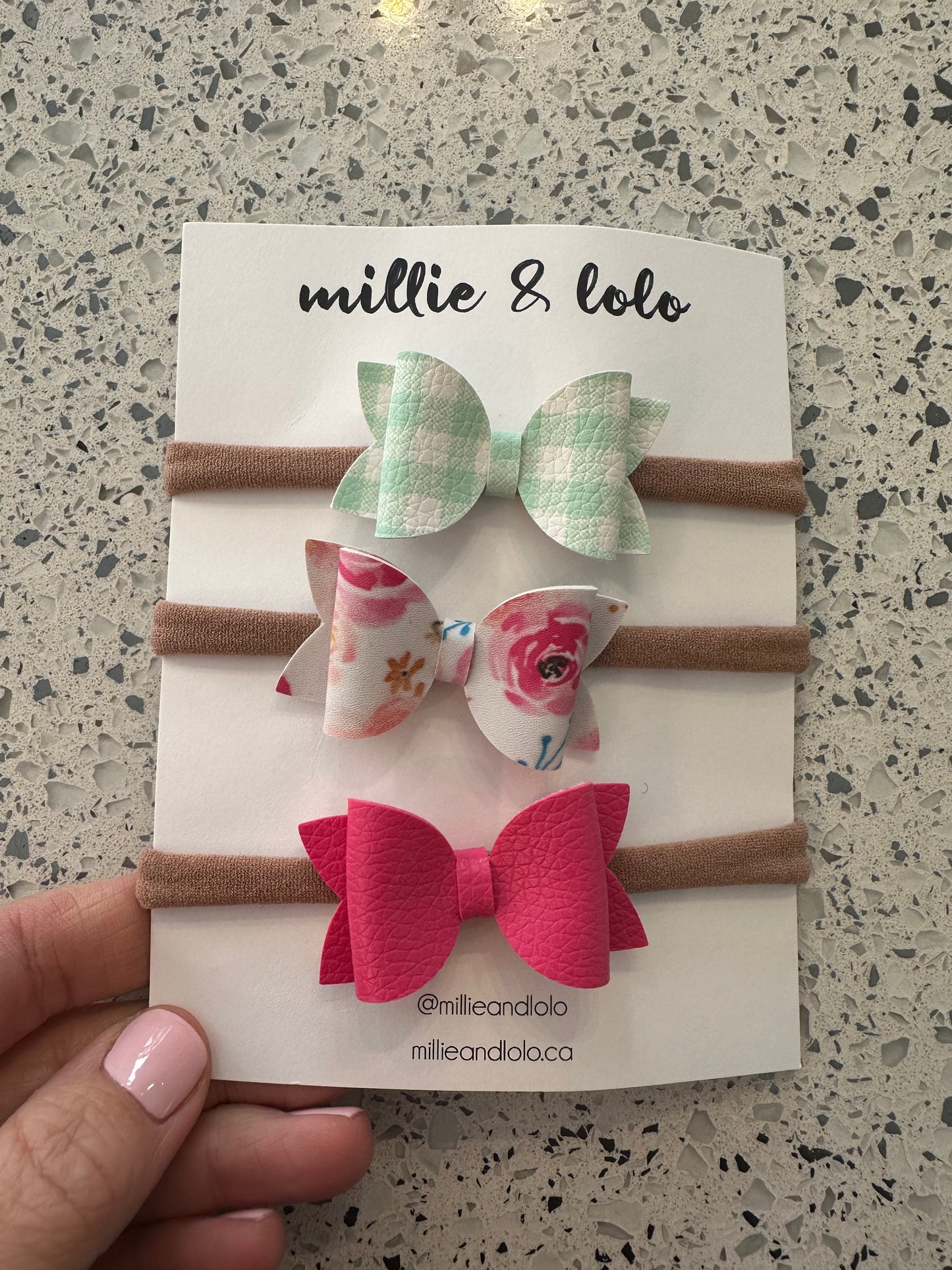 Valentines 3 Pack Headband Bow