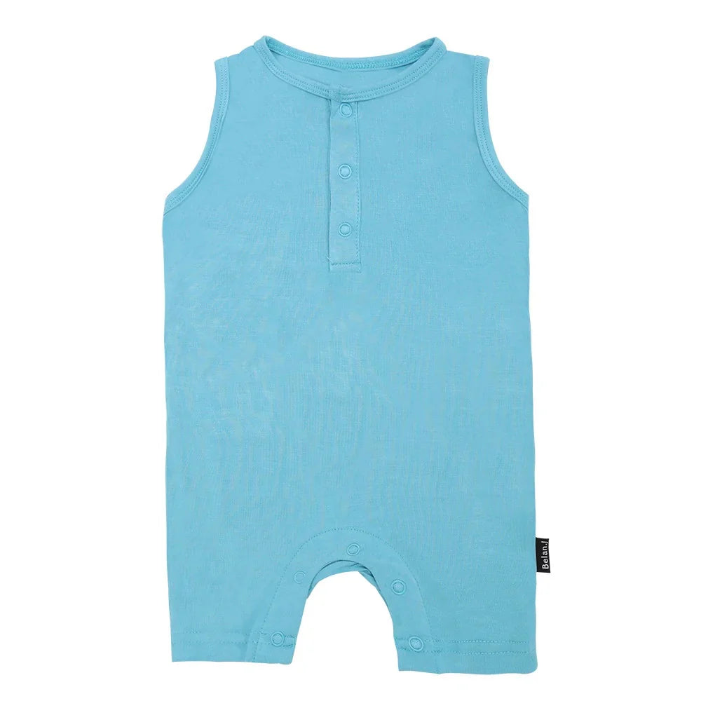 Shortall Romper Eclectic Blue 3-6 Months