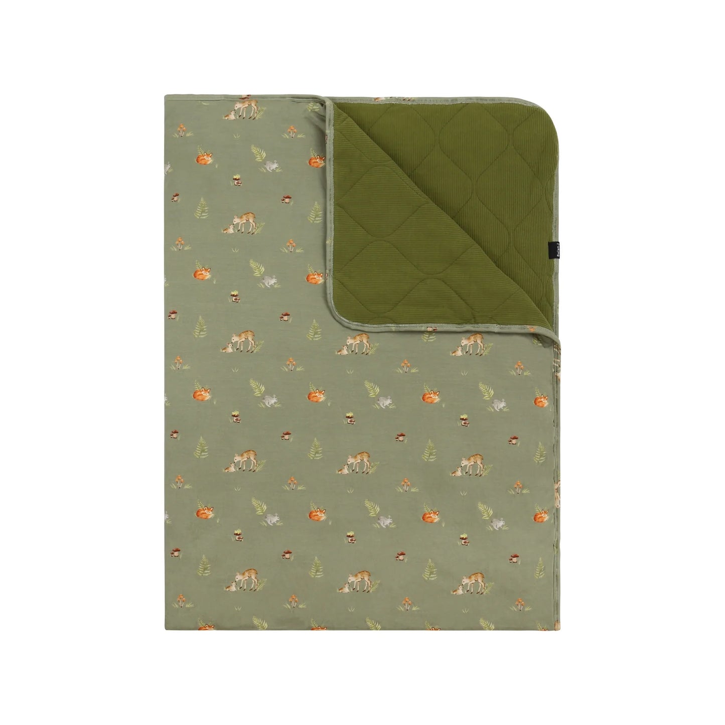 2.5 TOG Dreamer Blanket - Forest Friends / Ribbed Olive Green