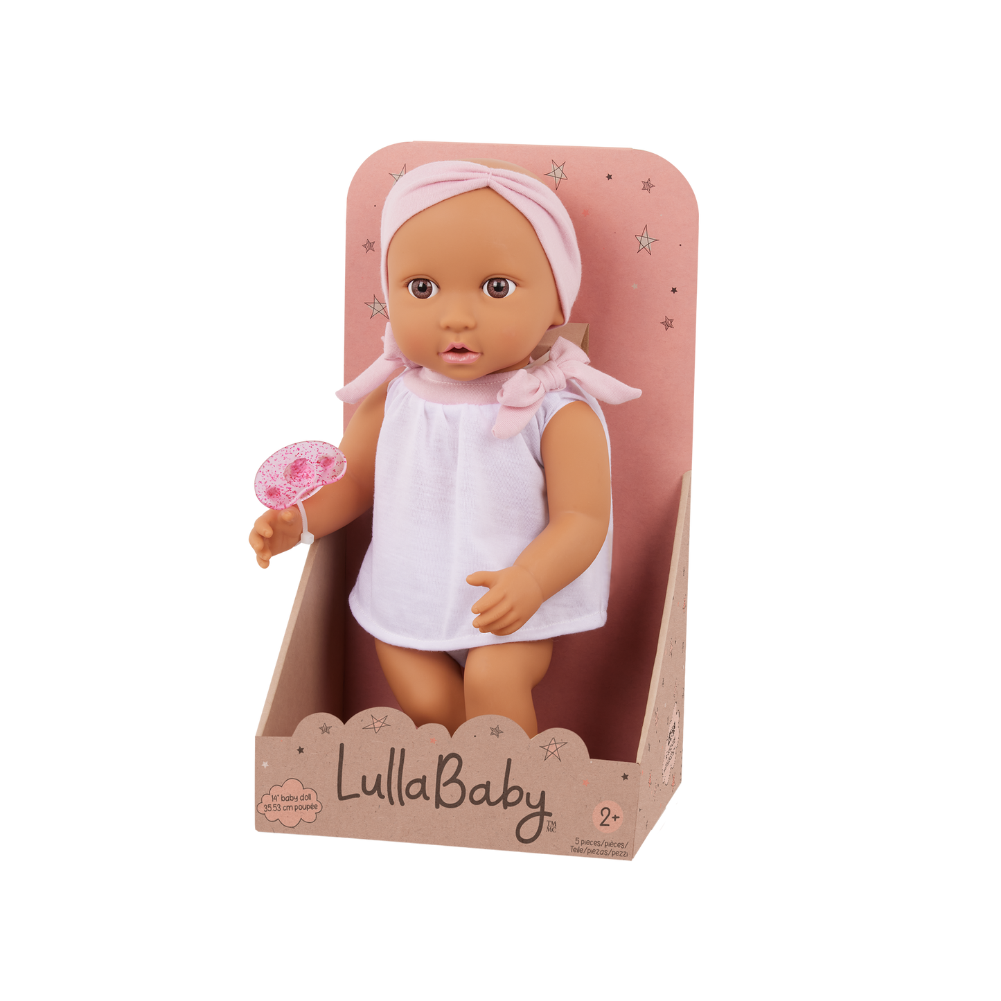 Ava Baby Doll - 2-pc Outfit & Pink Headband