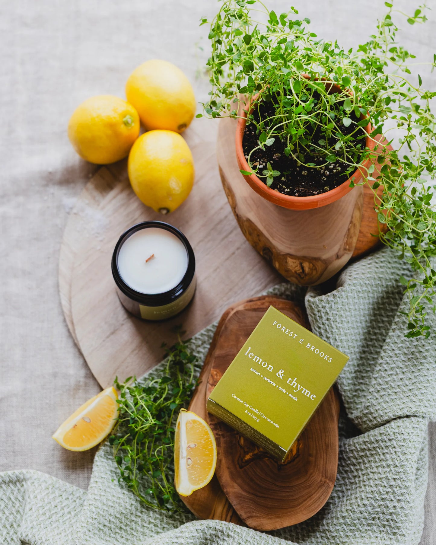 lemon & thyme | wooden wick