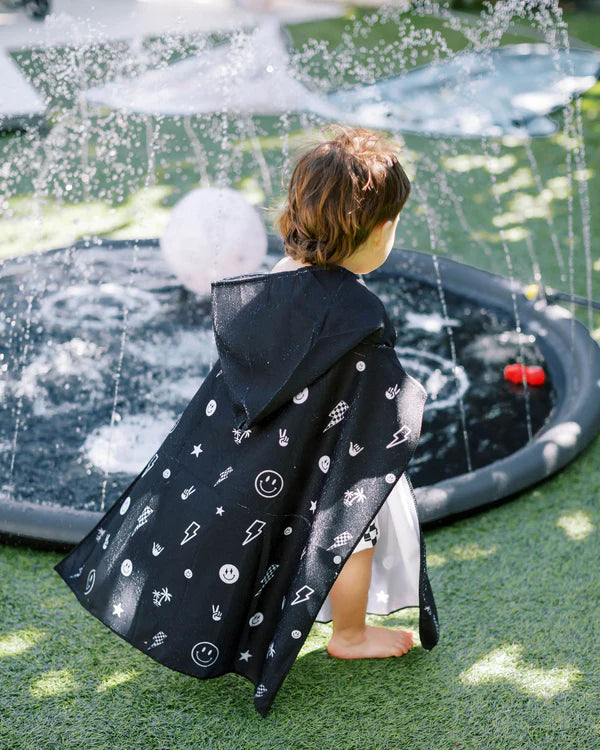 Kids Hooded Beach Poncho - Quick Dry Pool & Swim Towel