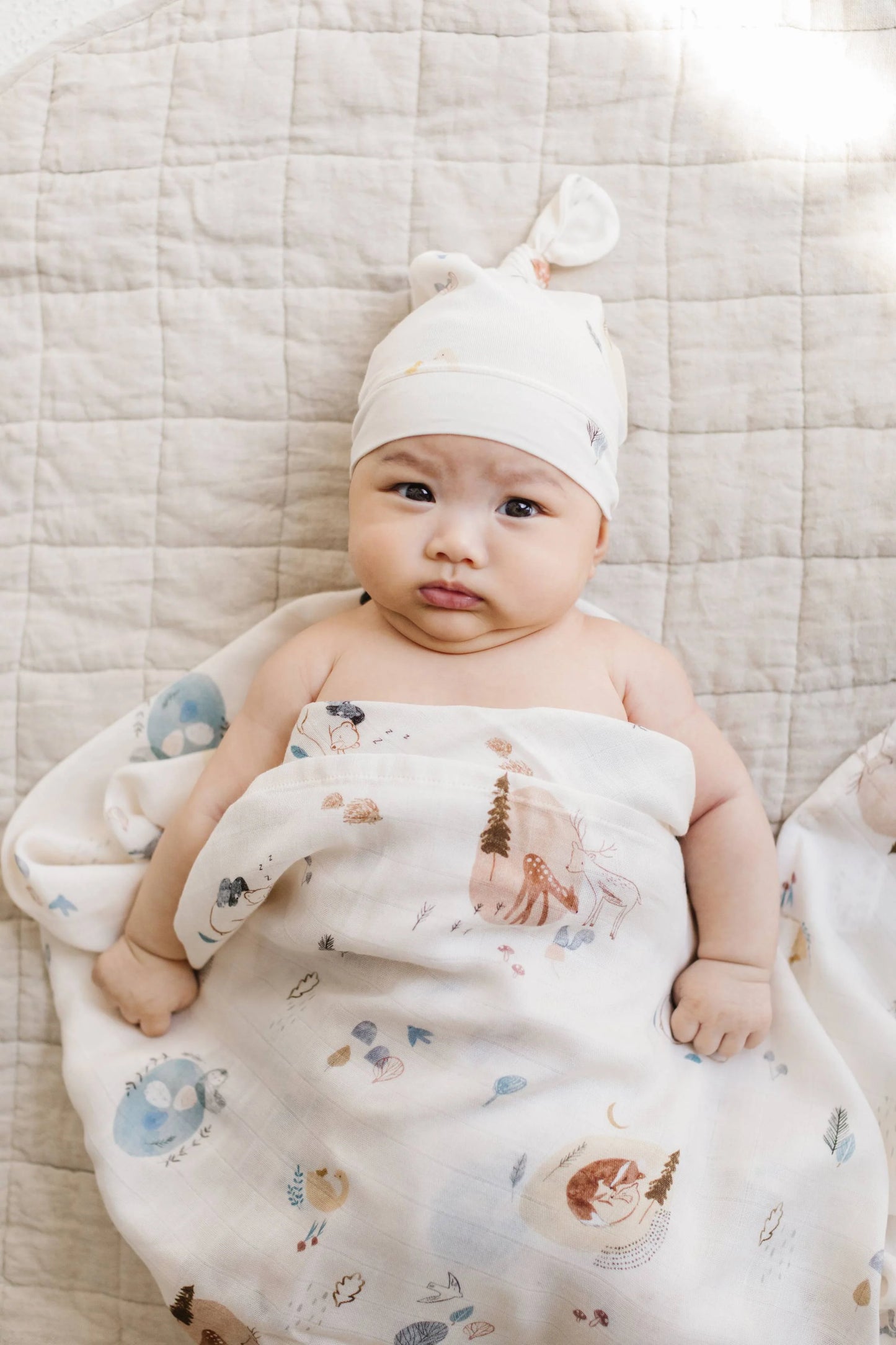 Cozy Forest Muslin Swaddle