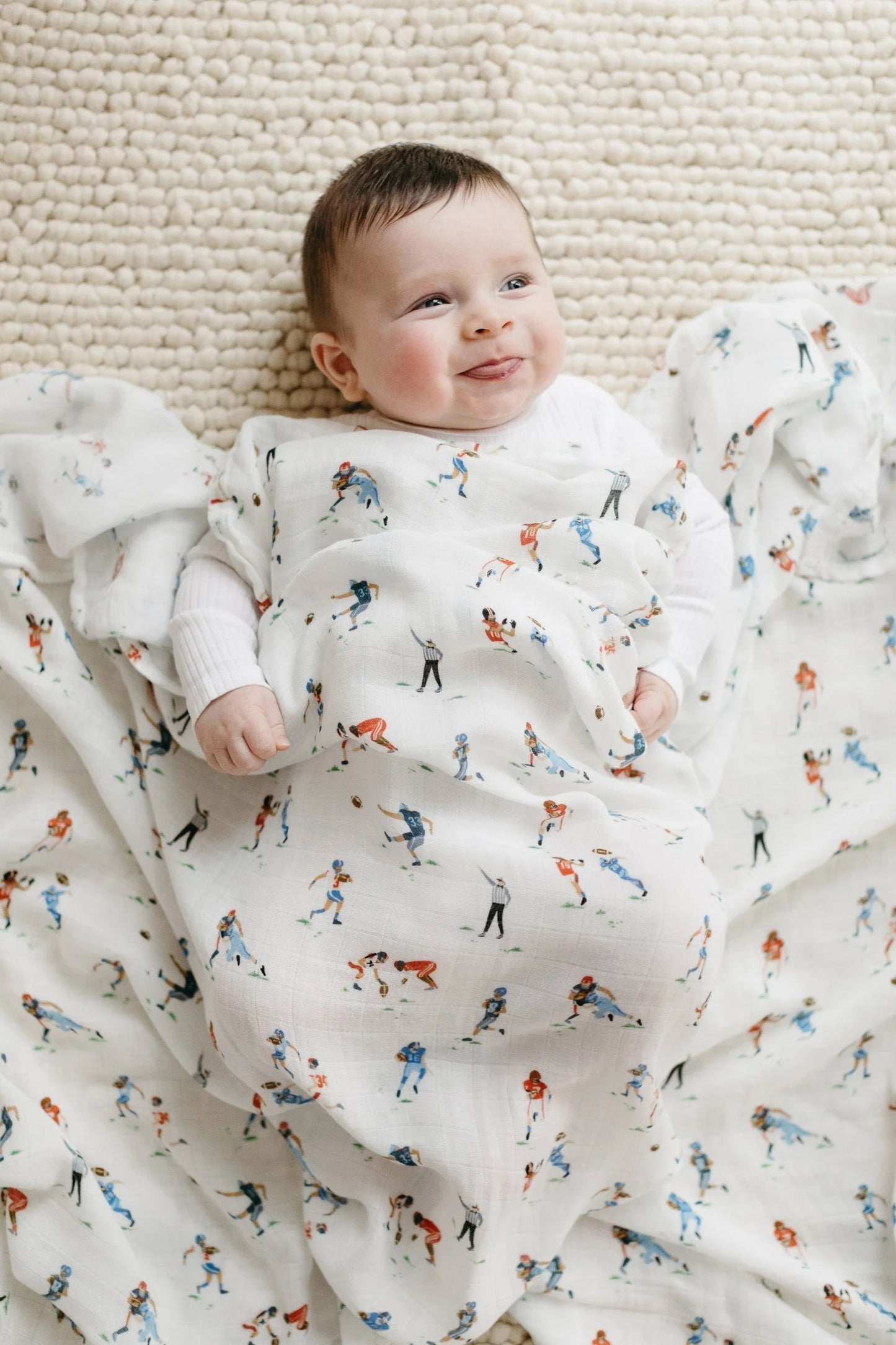 Football Muslin Swaddle