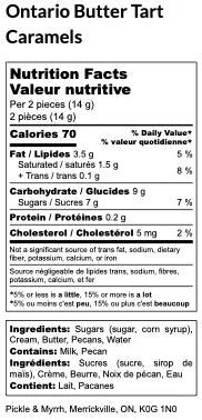 Ontario Pecan Butter Tart Caramels