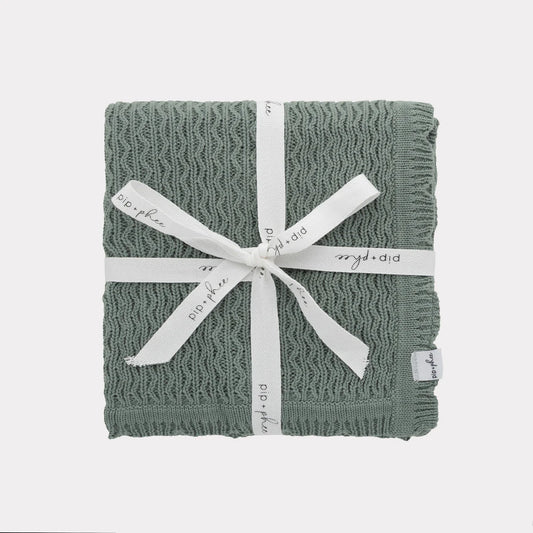 Hillside Cotton Knit Blanket