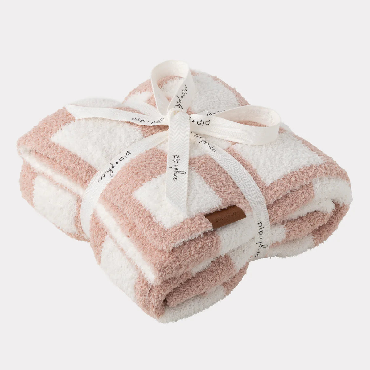 Pink Check Plush Blanket