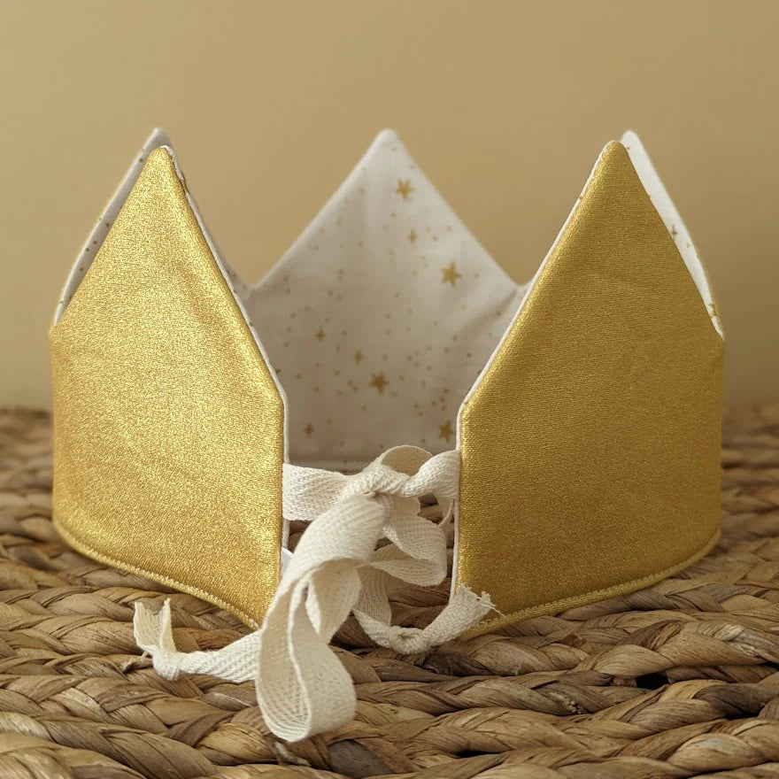 Metallic Gold Star Crown