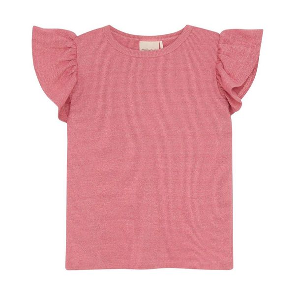 Pink Tee with Gold Glitter
