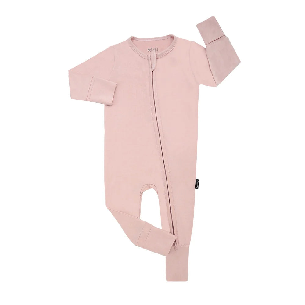Rose Quartz - Footless Sleeper with Fold-Over Cuffs