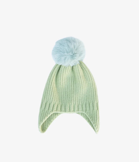Scout Toque - Green/Blue Pom