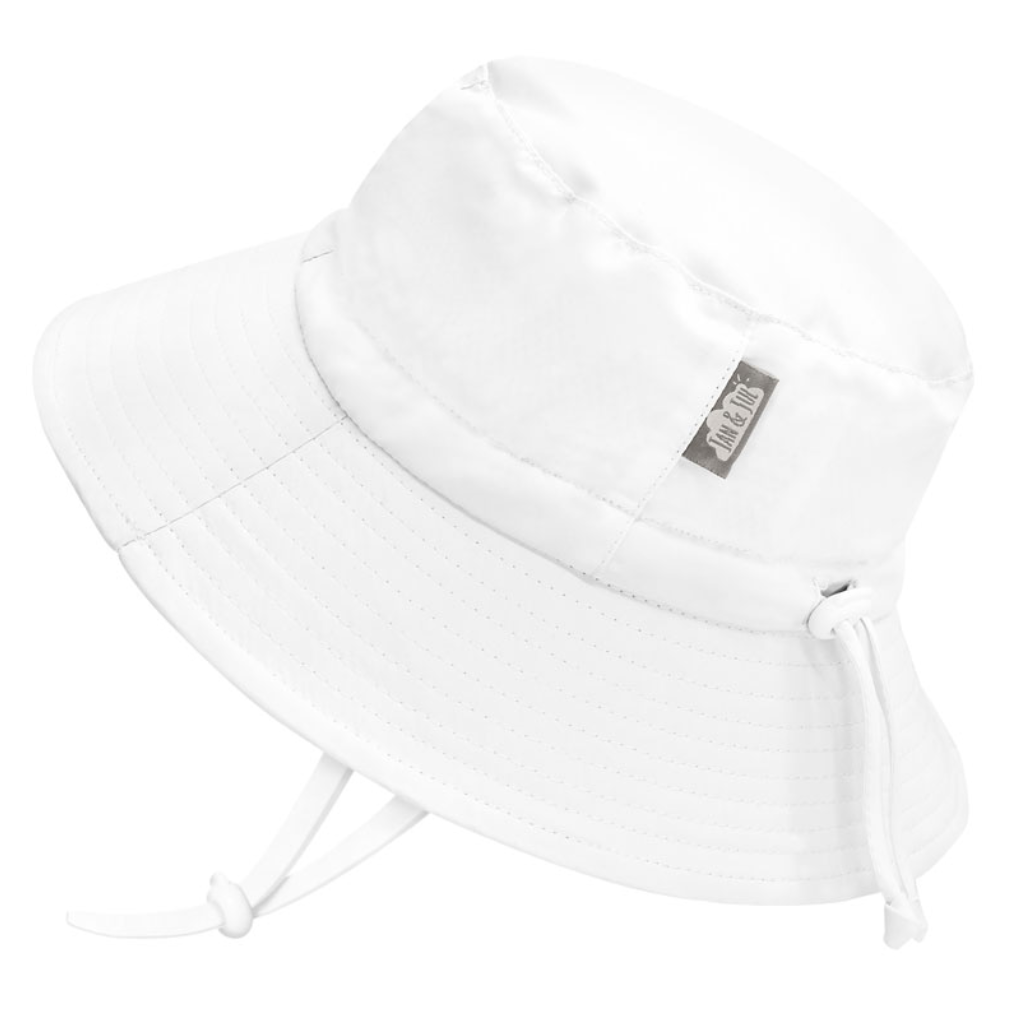 White Aqua-Dry Bucket Hat