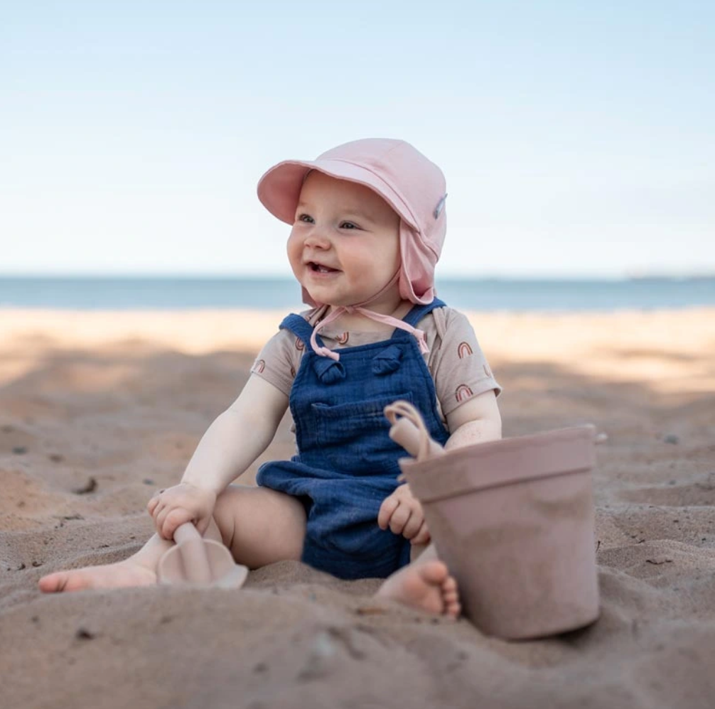 Rose Quarts Sun Soft Baby Caps