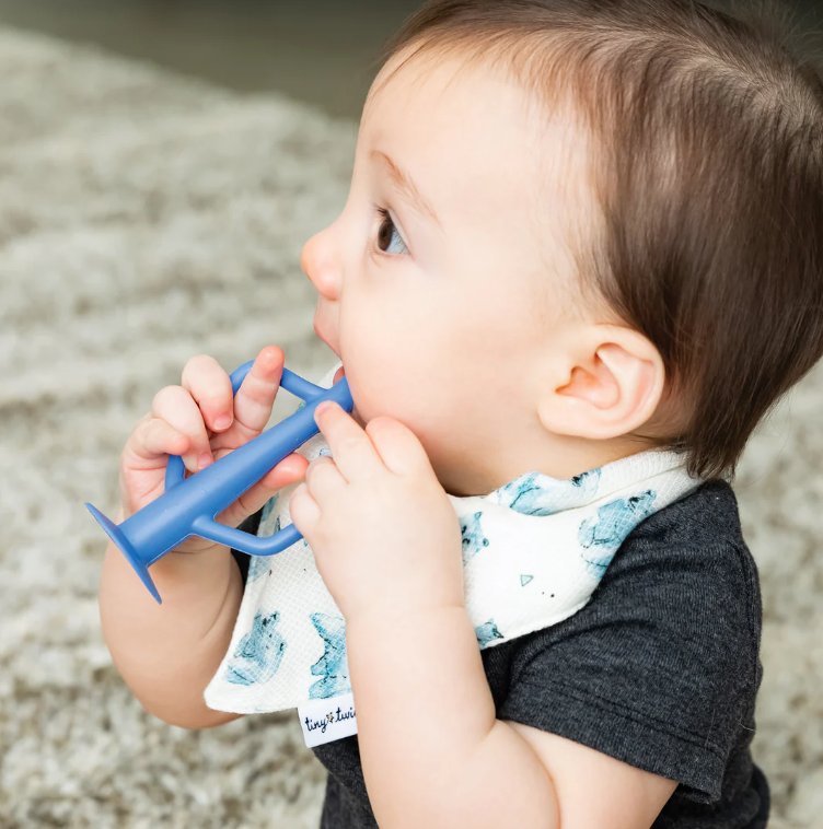 Silicone Training Toothbrush 2 Pack - Indigo & Mint
