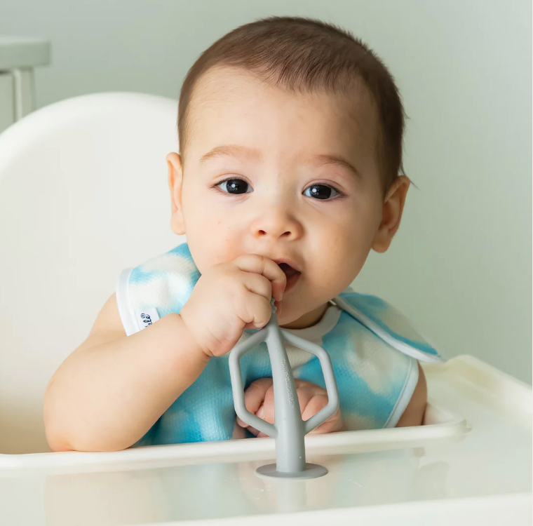 Silicone Training Toothbrush 2 Pack - Olive & Grey