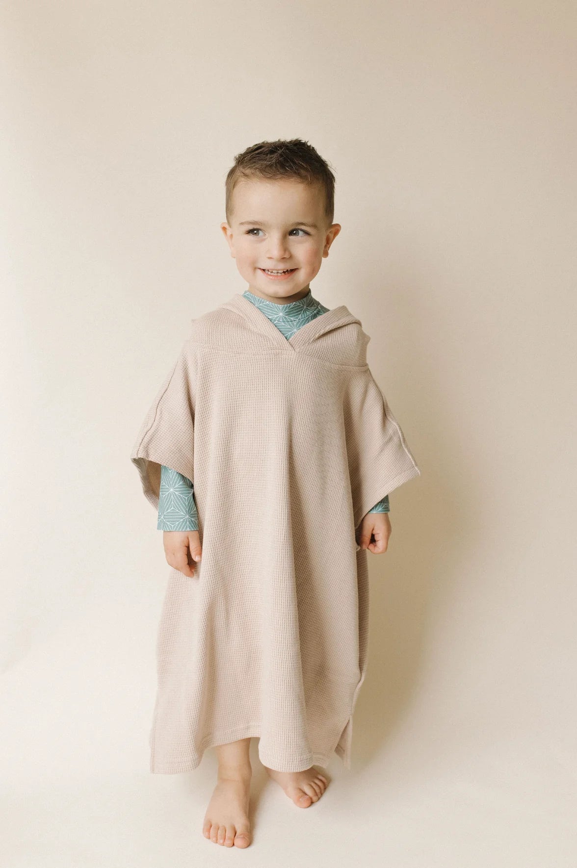 Beige Waffle Beach Poncho