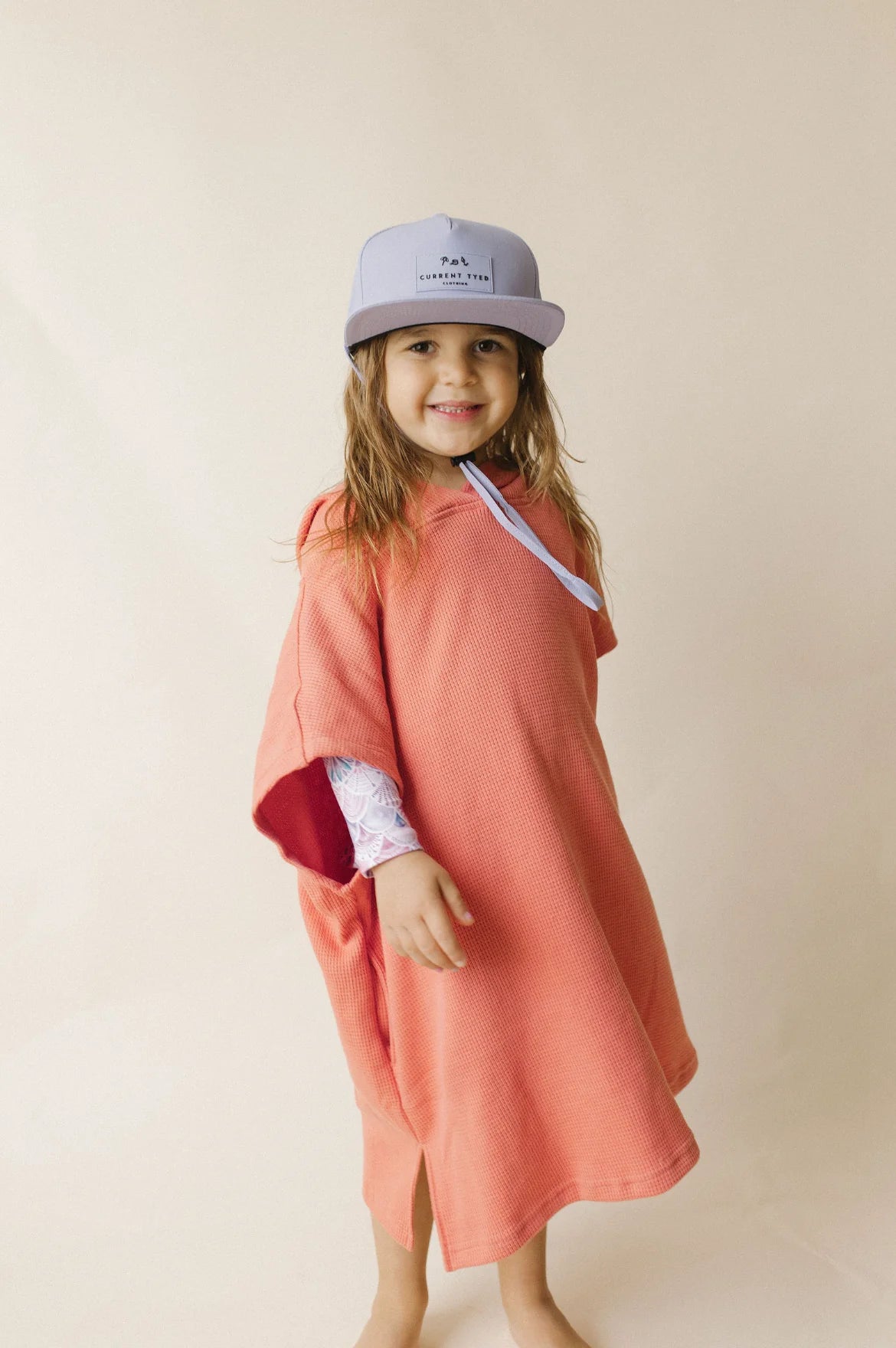 Coral Waffle Beach Poncho