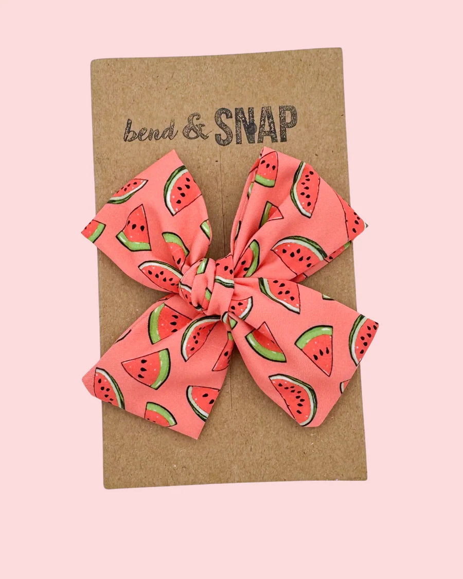 Watermelon on Hot Pink / Hand-Tied