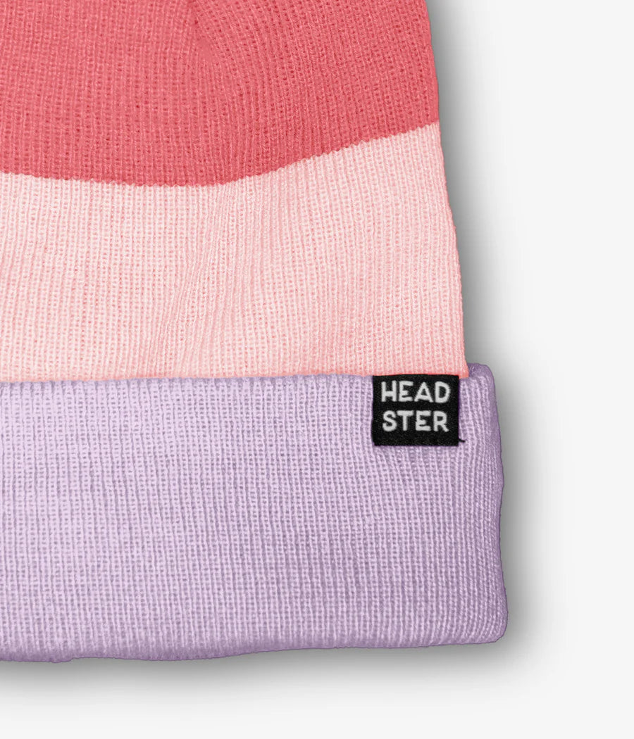 Tricolor Beanie Lined With Fleece - Ultraviolet