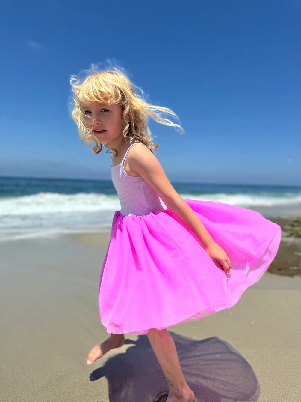 Kaia Tutu Dress in Hot Pink