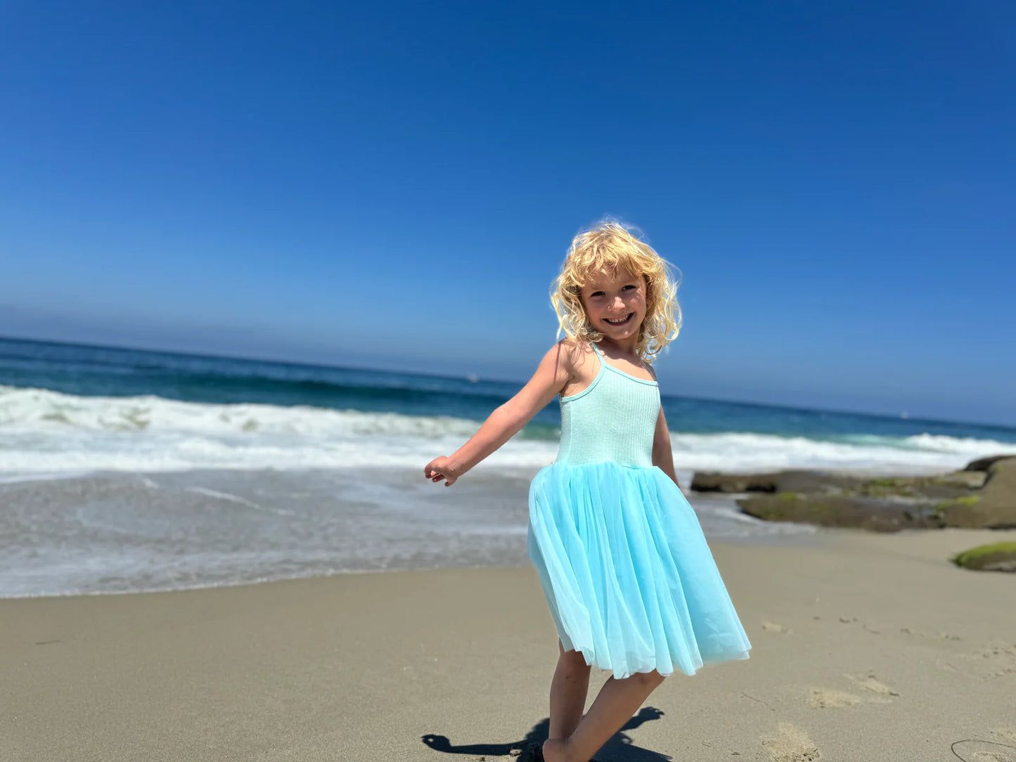Kaia Tutu Dress in Aqua