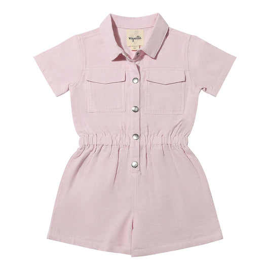 Addison Romper in Rose