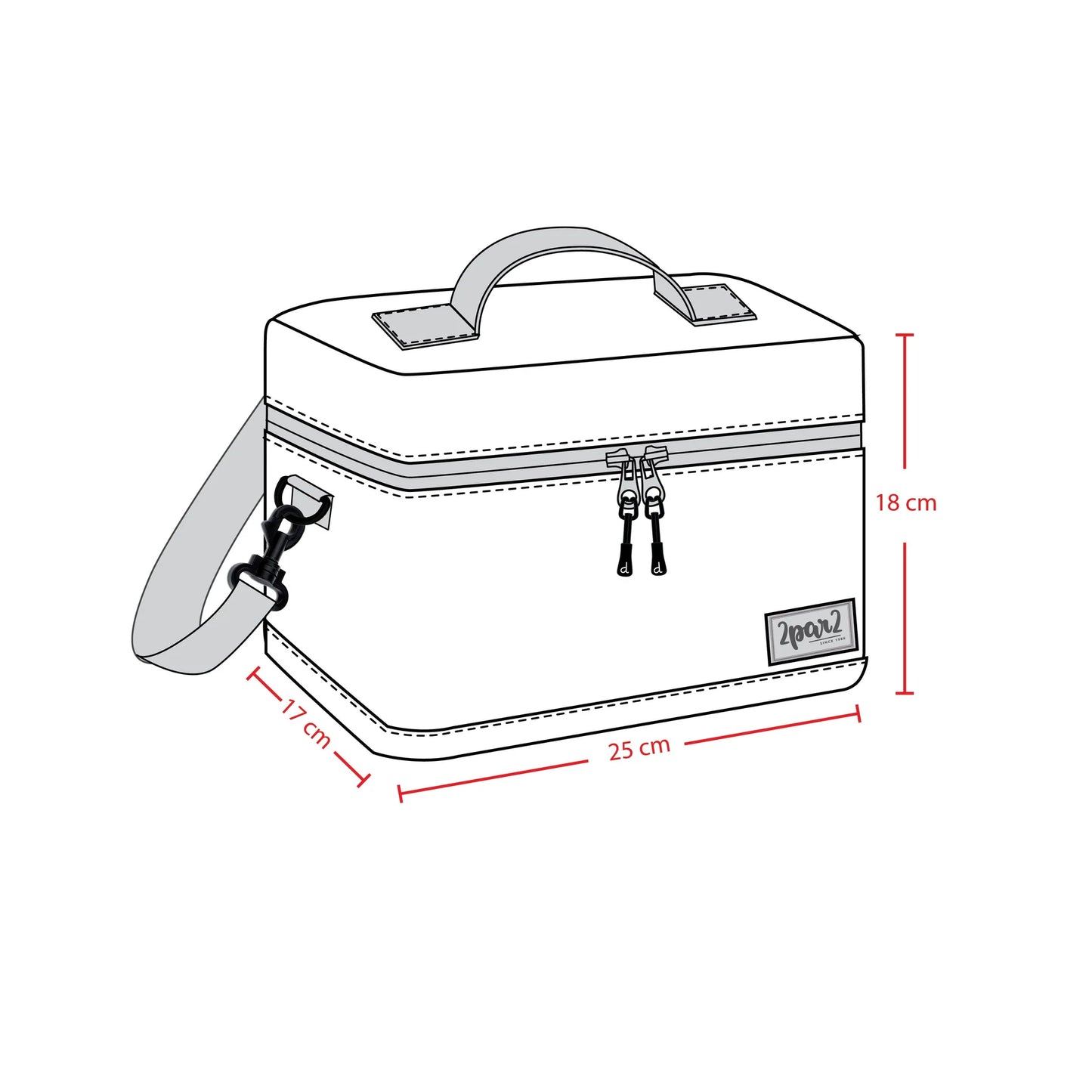 Lunch Box Blue And Beige Gradient