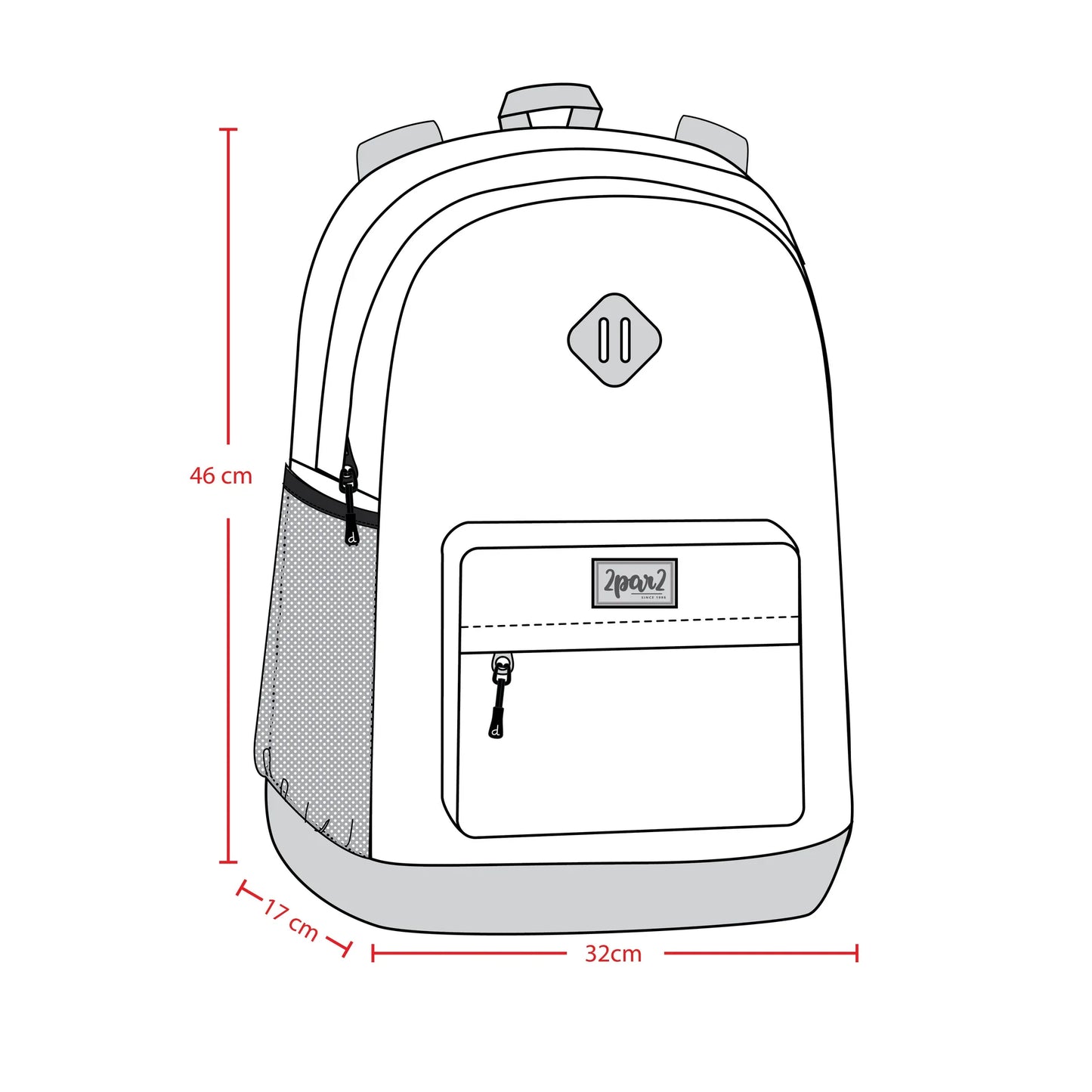 Kids Backpack Black Dinosaur Print