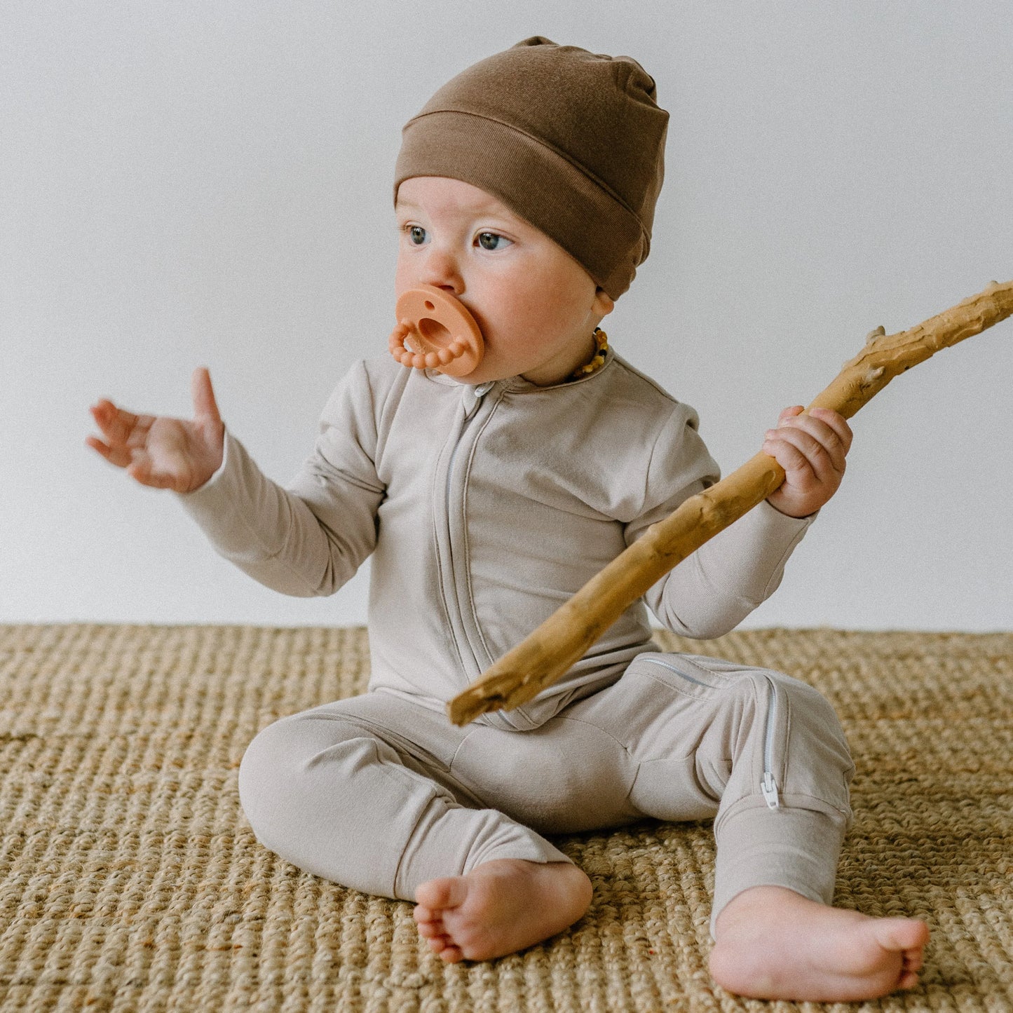 Oat - Footless Sleeper with Fold-Over Cuffs