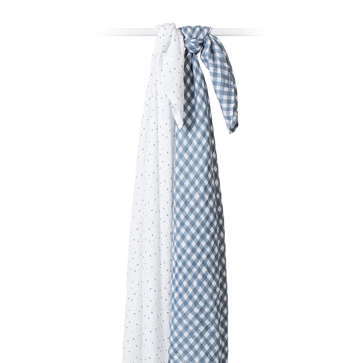 2 Pack Swaddles - Stars + Gingham