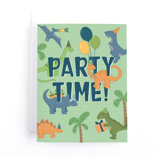 Party Time Dinosaur Birthday Card